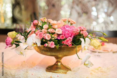 Beautiful wedding accessories, decor, flowers