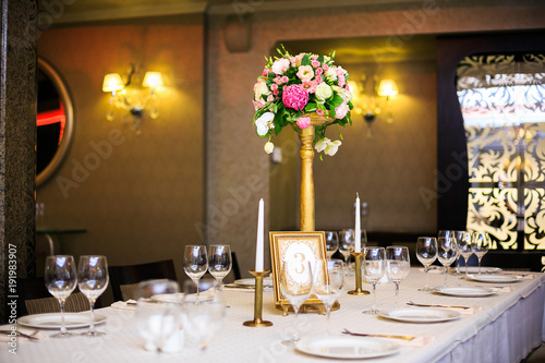 Beautiful wedding accessories, decor, flowers