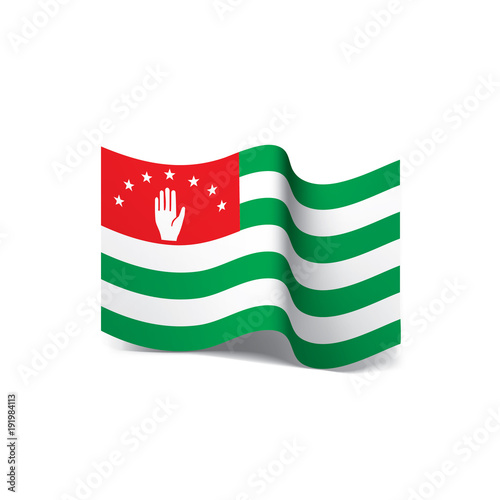 Abkhazia flag, vector illustration