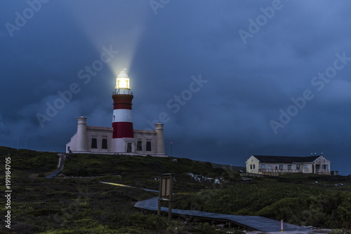 Agulhas Lighthouse during a winter storm