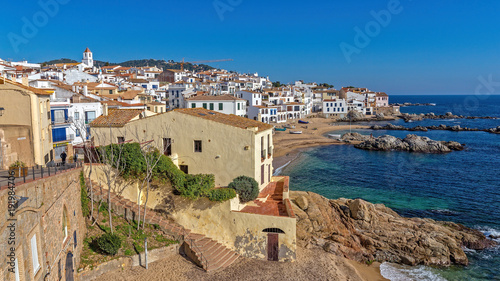 Village Calella de Palafrugell  Costa Brava  Spain  in wintertime