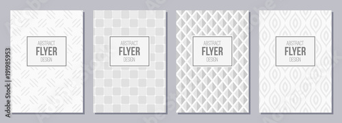 Set of flyer, posters, banners, placards, brochure design templates A6 size.