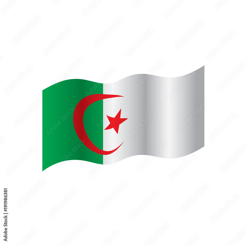 Algeria flag, vector illustration