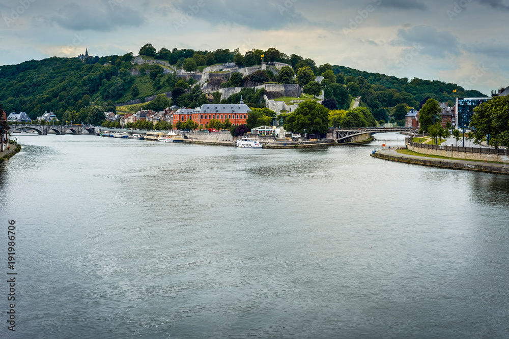 Fototapeta premium River Meuse through Namur, Belgium