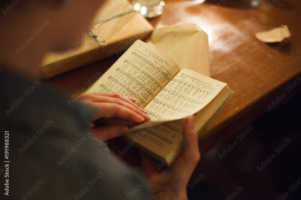 Naklejka premium Notenbuch