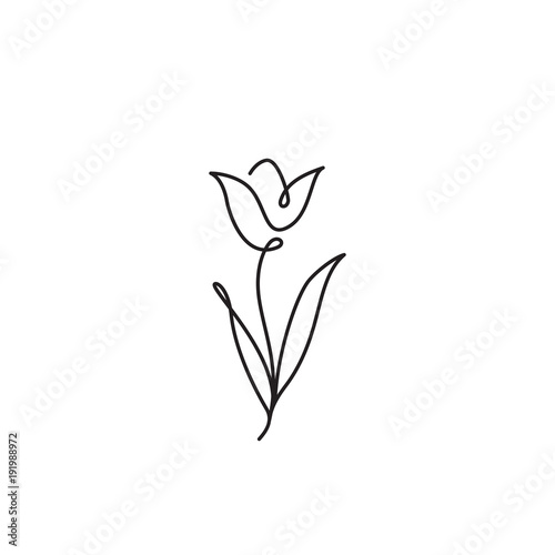 Tulip outline icon #191988972