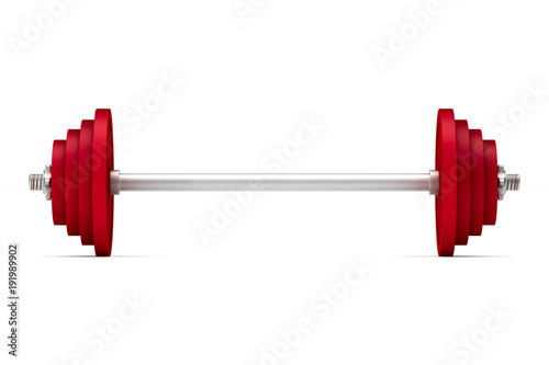 barbell on white background...