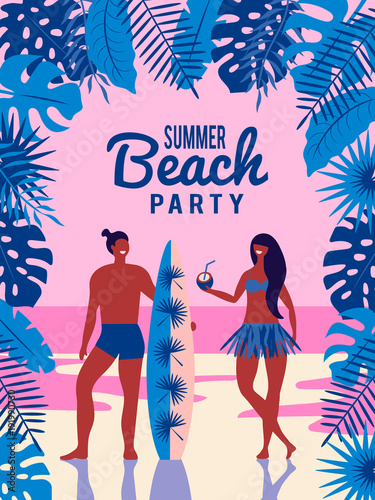 People on the beach. Poster