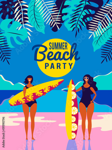 People on the beach. Poster