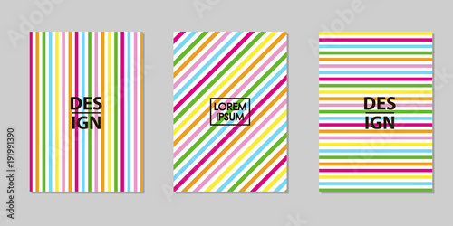 Creative multicolor backgrounds set. Trendy templates for card, banner, poster.