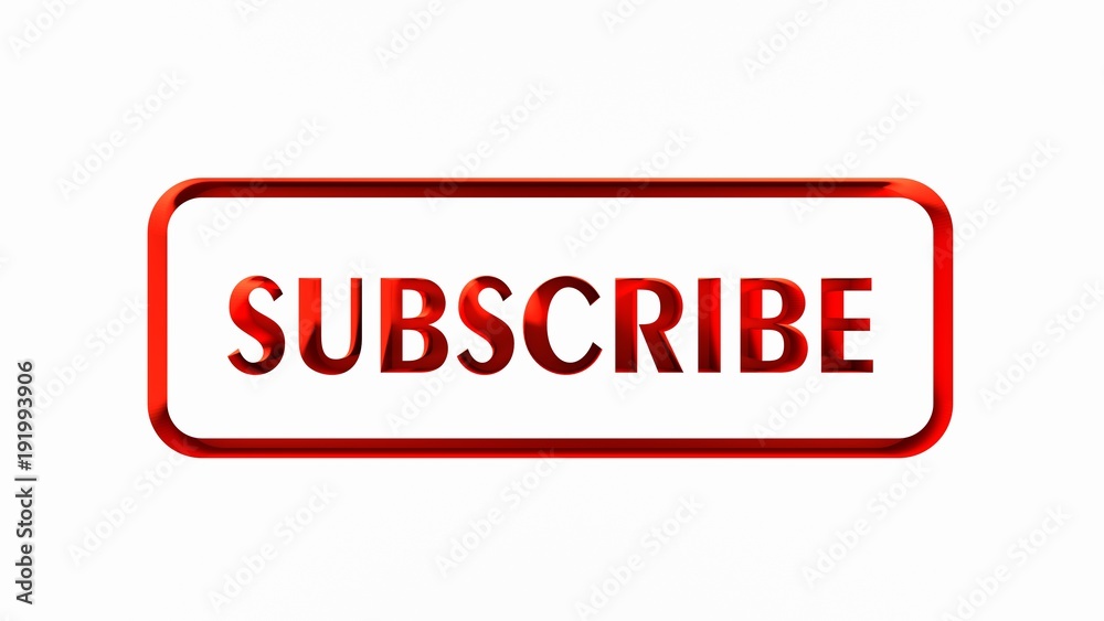 Subscribe button. Web site button. 3D rendering Subscribe button. Web site button. 3D rendering