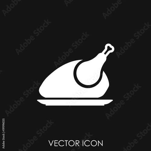 Chicken vector icon photo
