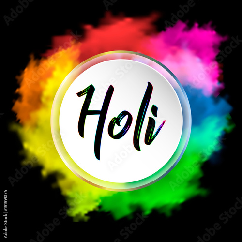 Illustration of colourful explosion for Happy Holi