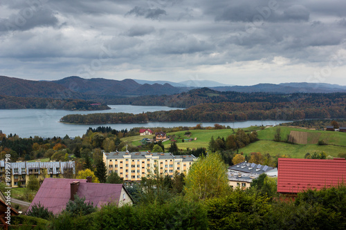 Solina lake in Polanczyk, Bieszczady, Poland