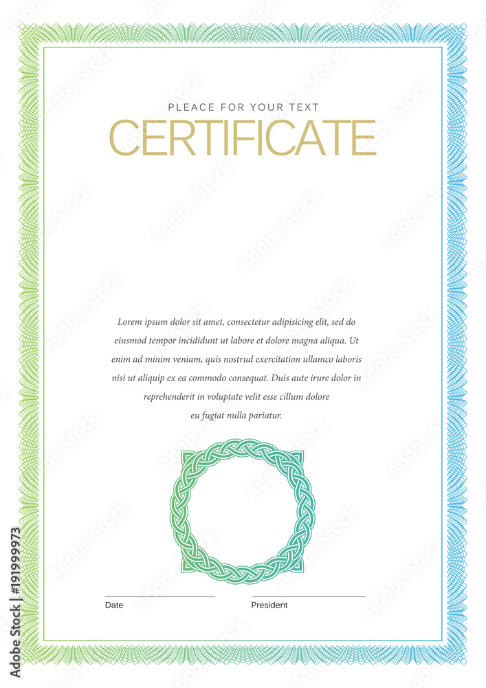Certificate. Template diploma currency border. Certificate. Template diploma currency border.