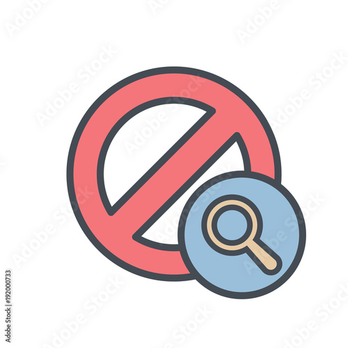 Block cancel lock search stop icon
