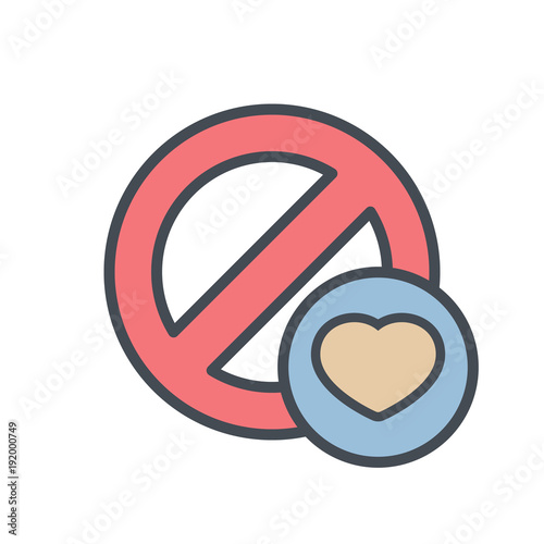 Block cancel favorites lock stop icon