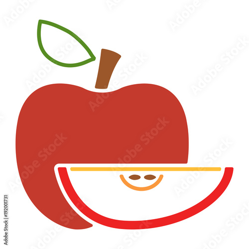 Obst und Früchte (Icon) - Apfel