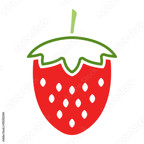 Obst und Früchte (Icon) - Erdbeere