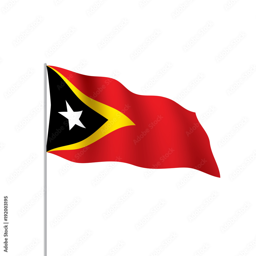 Fototapeta premium east timor flag, vector illustration