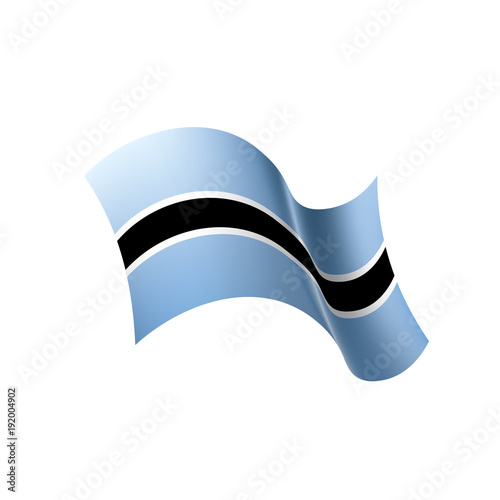 Botswana flag, vector illustration