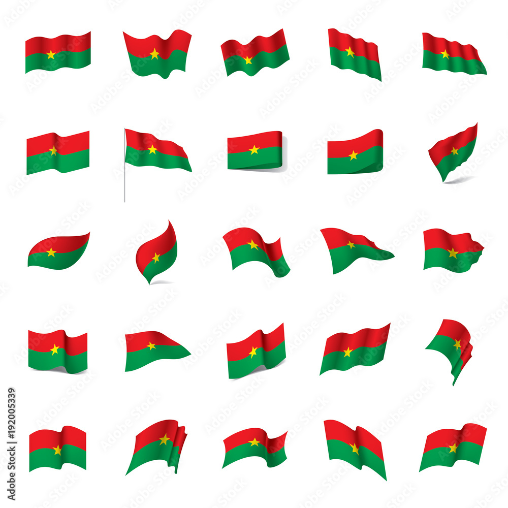 Burkina Faso flag, vector illustration Burkina Faso flag, vector illustration