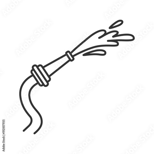 Fire hose linear icon
