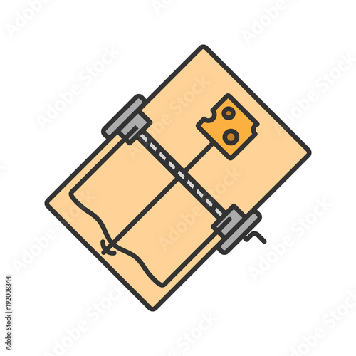 Mouse trap color icon