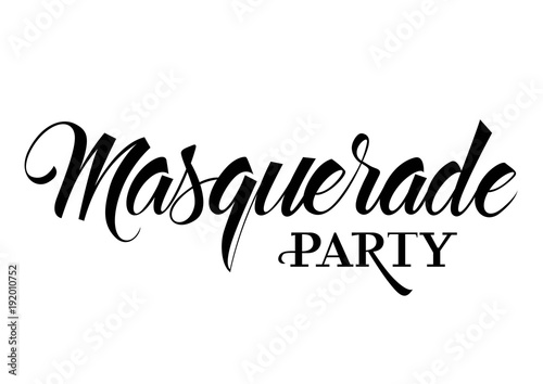 Masquerade party lettering