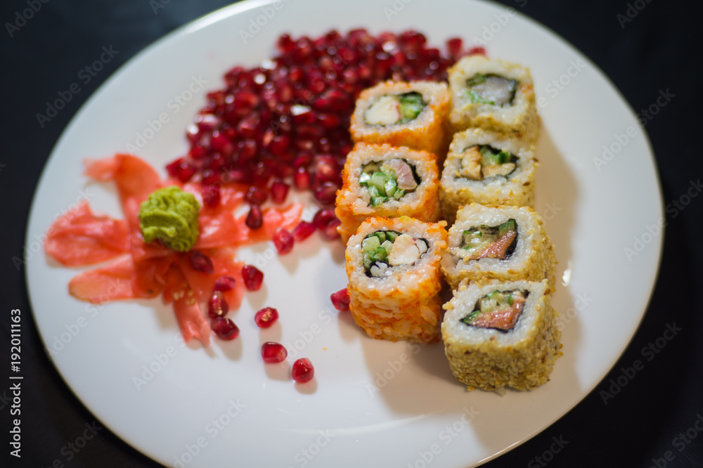 Japanese food. Sushi Set. Home delivery. Japanese food. Sushi Set. Home delivery.