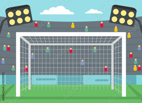 Football gate icon. Flat illustration of football gate vector icon for web