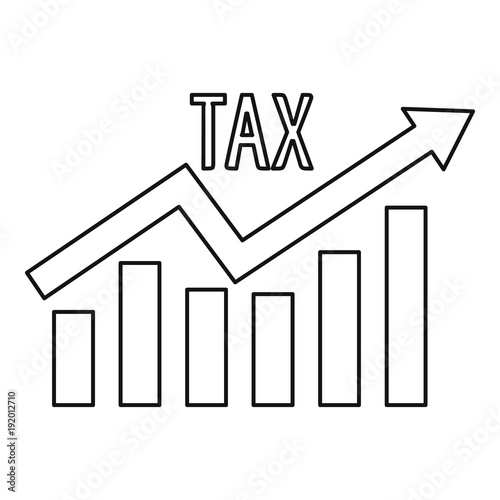 High tax icon. Outline illustration of high tax vector icon for web