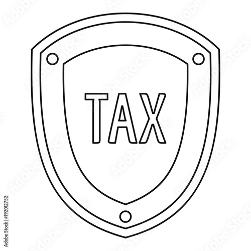 Tax protection icon. Outline illustration of tax protection vector icon for web