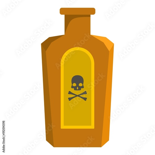 Poison bottle icon. Cartoon illustration of poison bottle vector icon for web