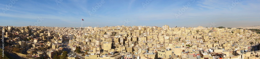 Panorama of the city of Amman, Jordan, Middle East