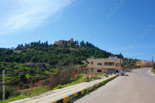 Ajloun Castle, Muslim castle built by the Ayyubids in the 12th century, enlarged by the Mamluks, on a hilltop belonging to the Mount Alun district in the Jordan Valley, Middle East photo