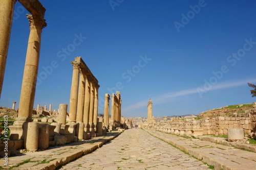 Ancient Jerash. Ruins of the Greco-Roman city of Gerasa at Jordan, Middle East.