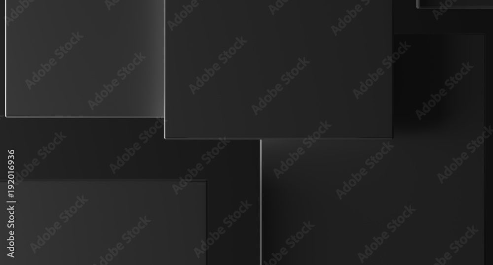 3D Rendering Of Abstract Background With Rectangles