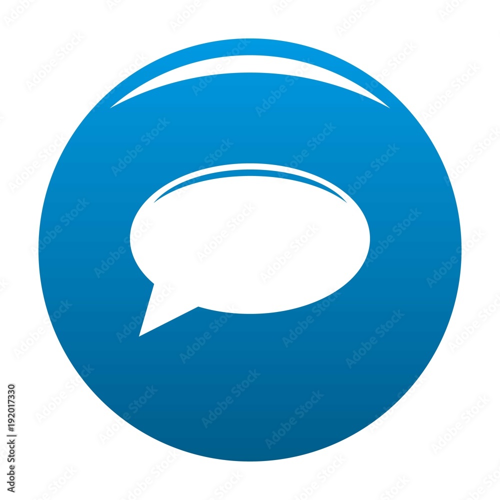 Chat icon vector blue circle isolated on white background Chat icon vector blue circle isolated on white background