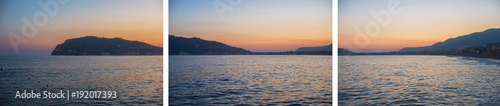 Alanya city  view from the beach  one of the famous destinations in Turkey