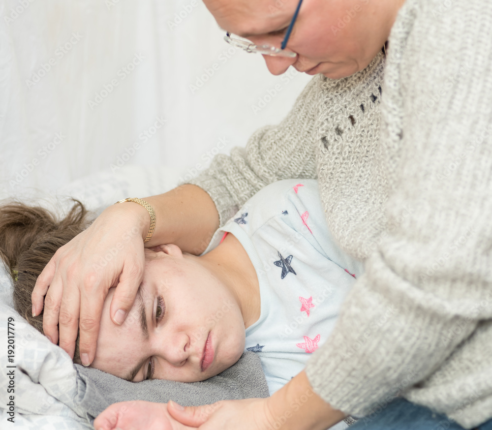 Εκτύπωση καμβά A child with epilepsy during a seizure
