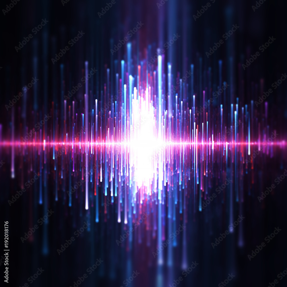 Background of blue and purple sound waves Background of blue and purple sound waves