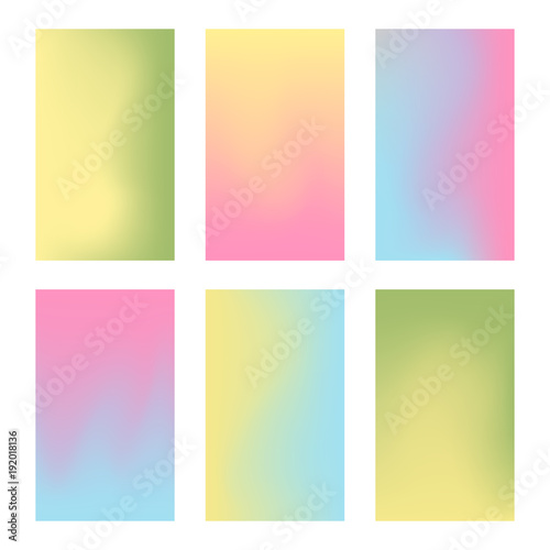 Set of 240 x 400 vertical banners with pastel color  gradient mesh © evgeniya_m