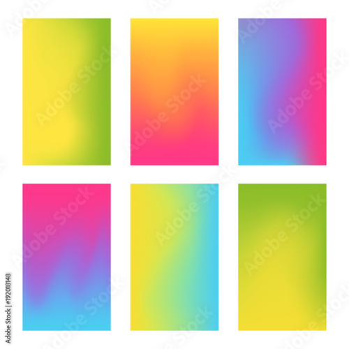 Set of 240 x 400 vertical banners with vibrant gradient mesh