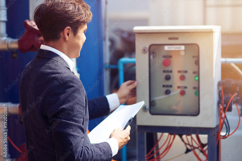 Professional senior engineer cheching the pipeline