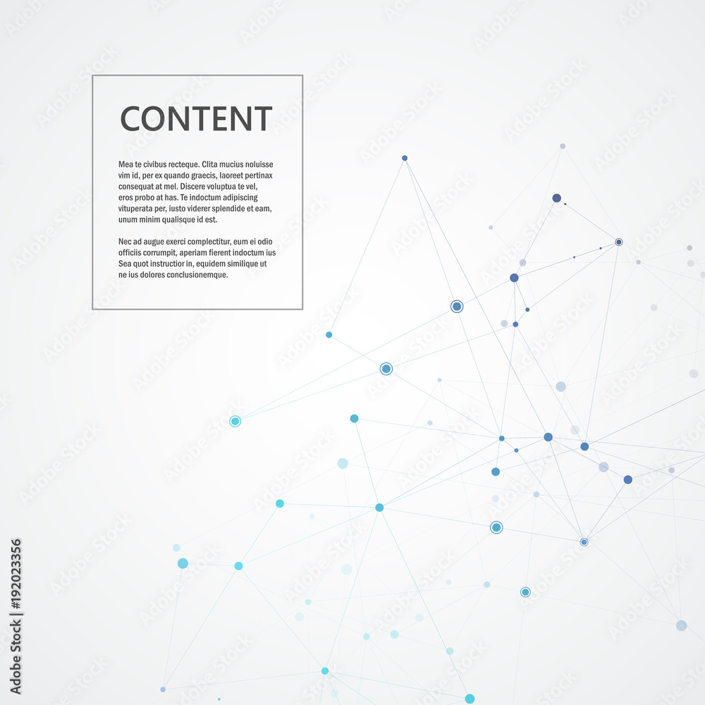 Connected abstract polygonal lines and dots. Vector technology illustration Connected abstract polygonal lines and dots. Vector technology illustration