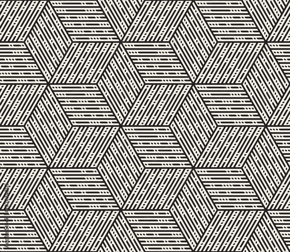 Vector seamless pattern. Modern stylish abstract texture. Repeating geometric tiles from striped elements i