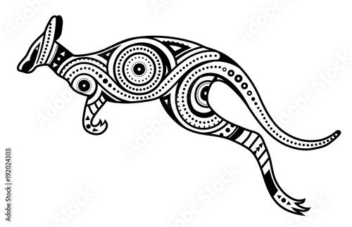 Ethnic aboriginal style kengaroo concept design