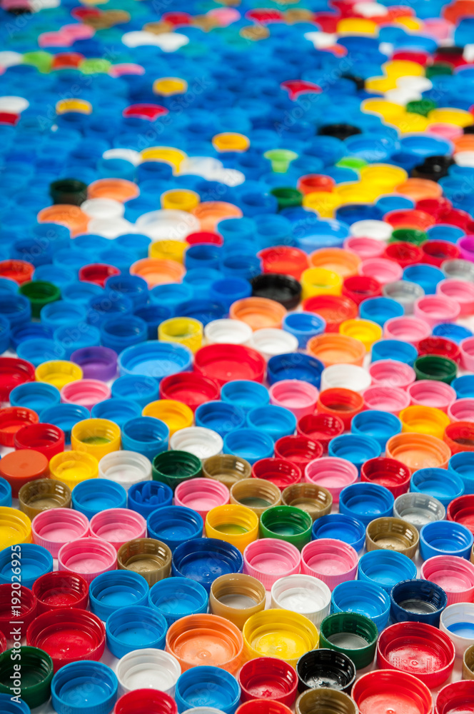 Obraz premium Colorful plastic caps