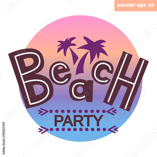 beach party sunset